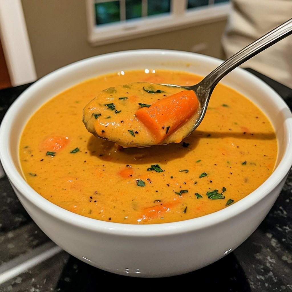 Healthy Vegan Roasted Carrot Soup