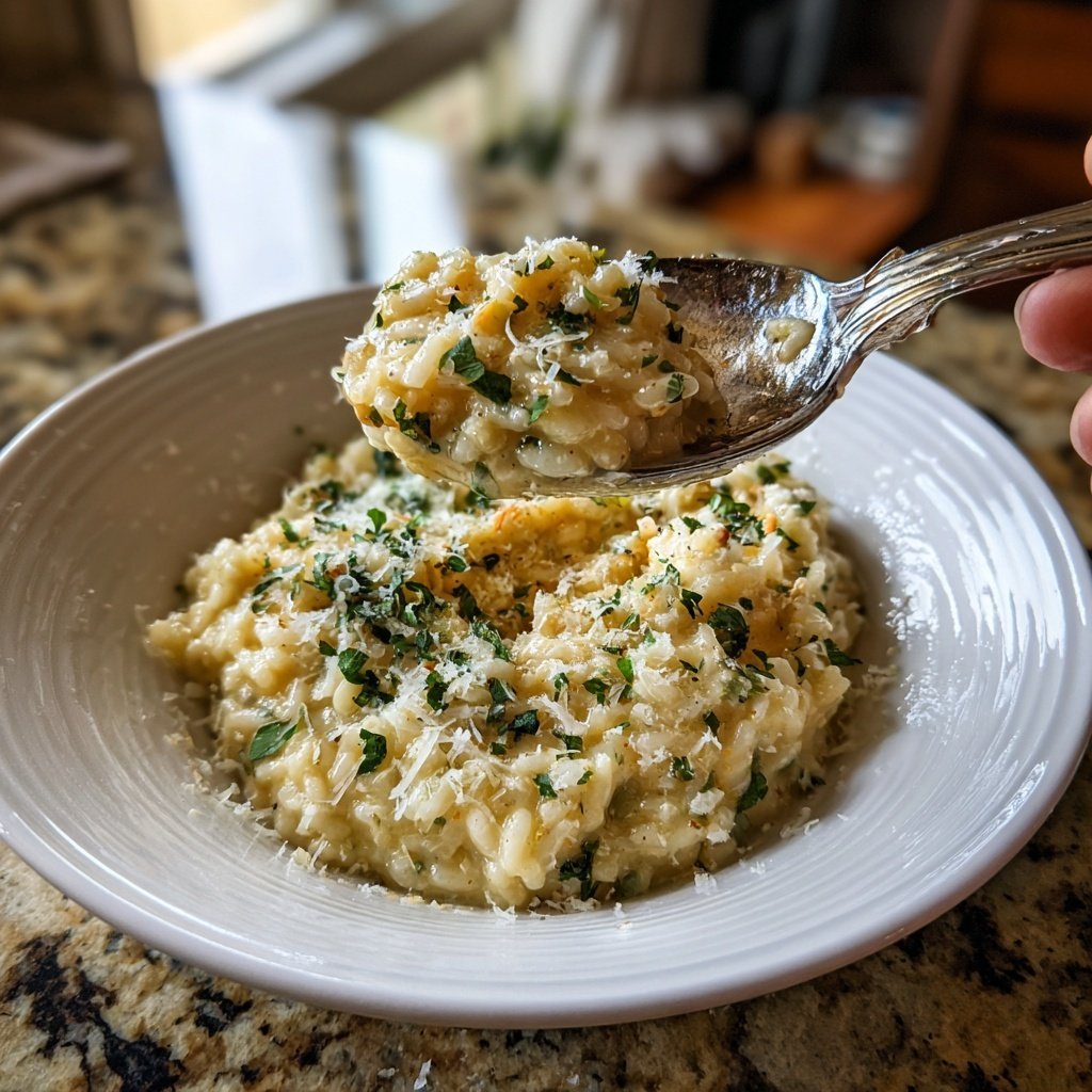 Champagne Risotto Elegant Romantic Dinner