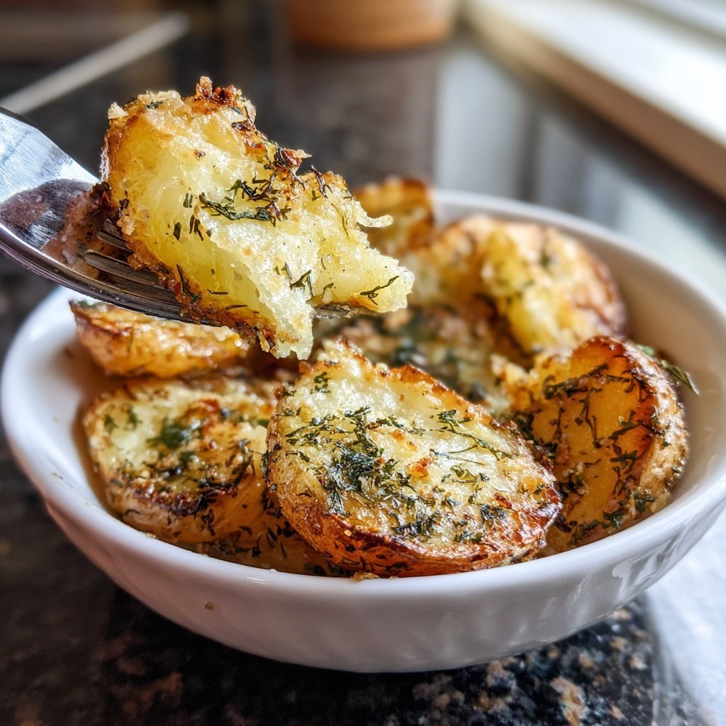 Airfryer Garlic Dill Potatoes