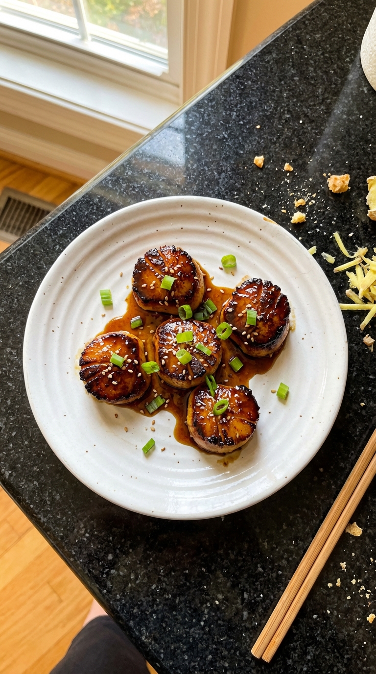 Ginger Soy Seared Scallops