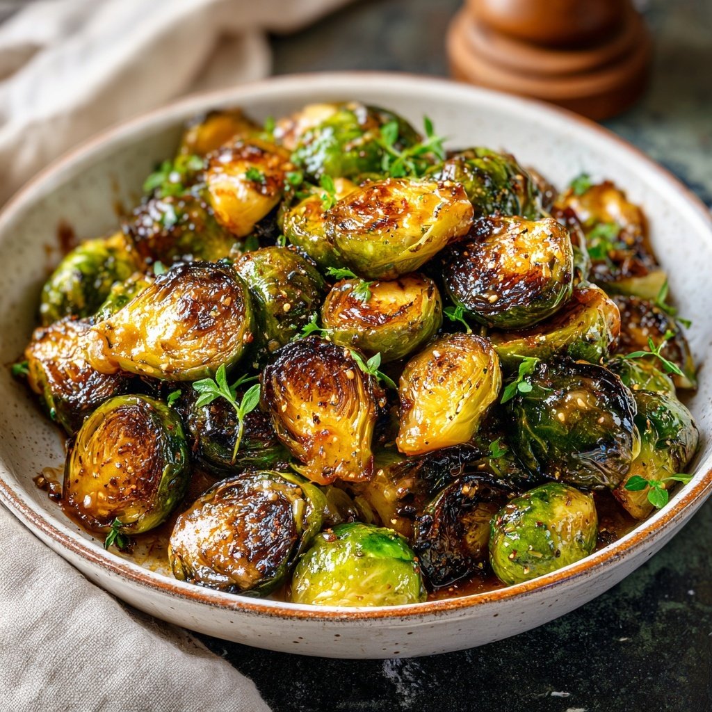 Maple Glazed Brussels Sprouts