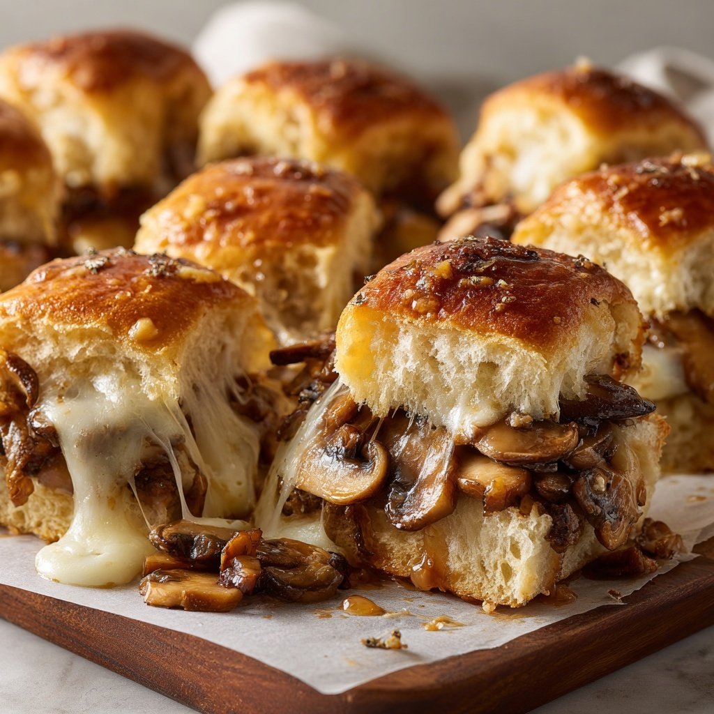 Mushroom and Swiss Sliders