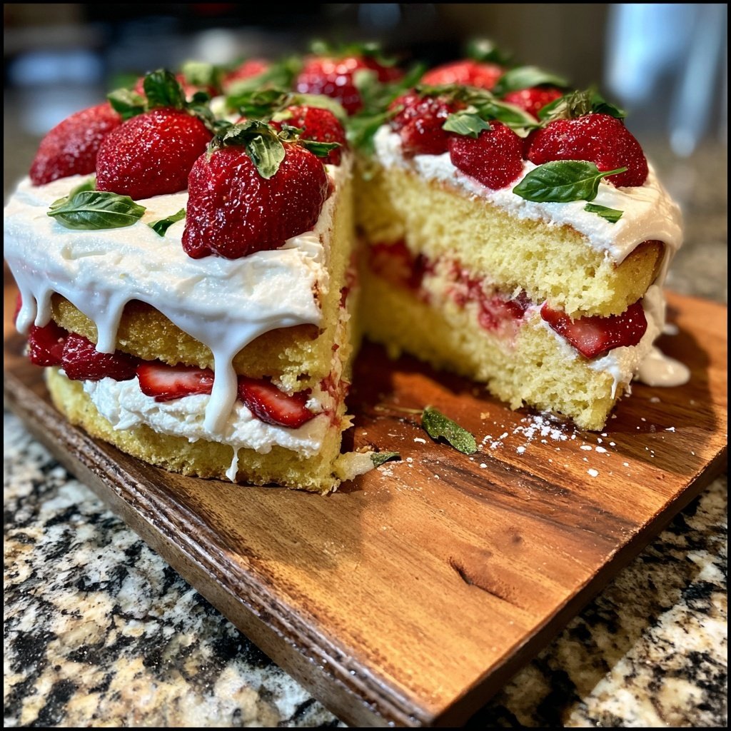 Basil-Infused Strawberry Shortcake