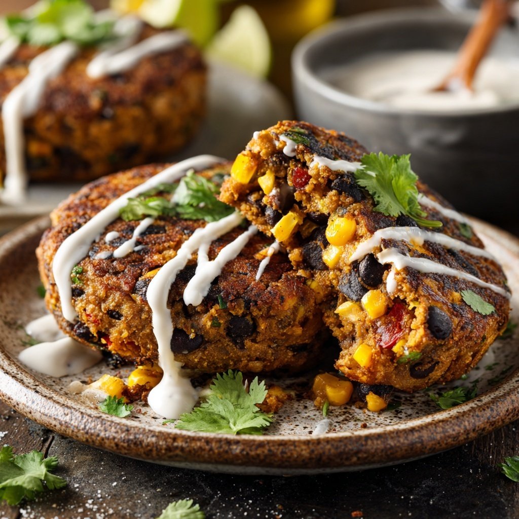 Zesty Black Bean Burgers