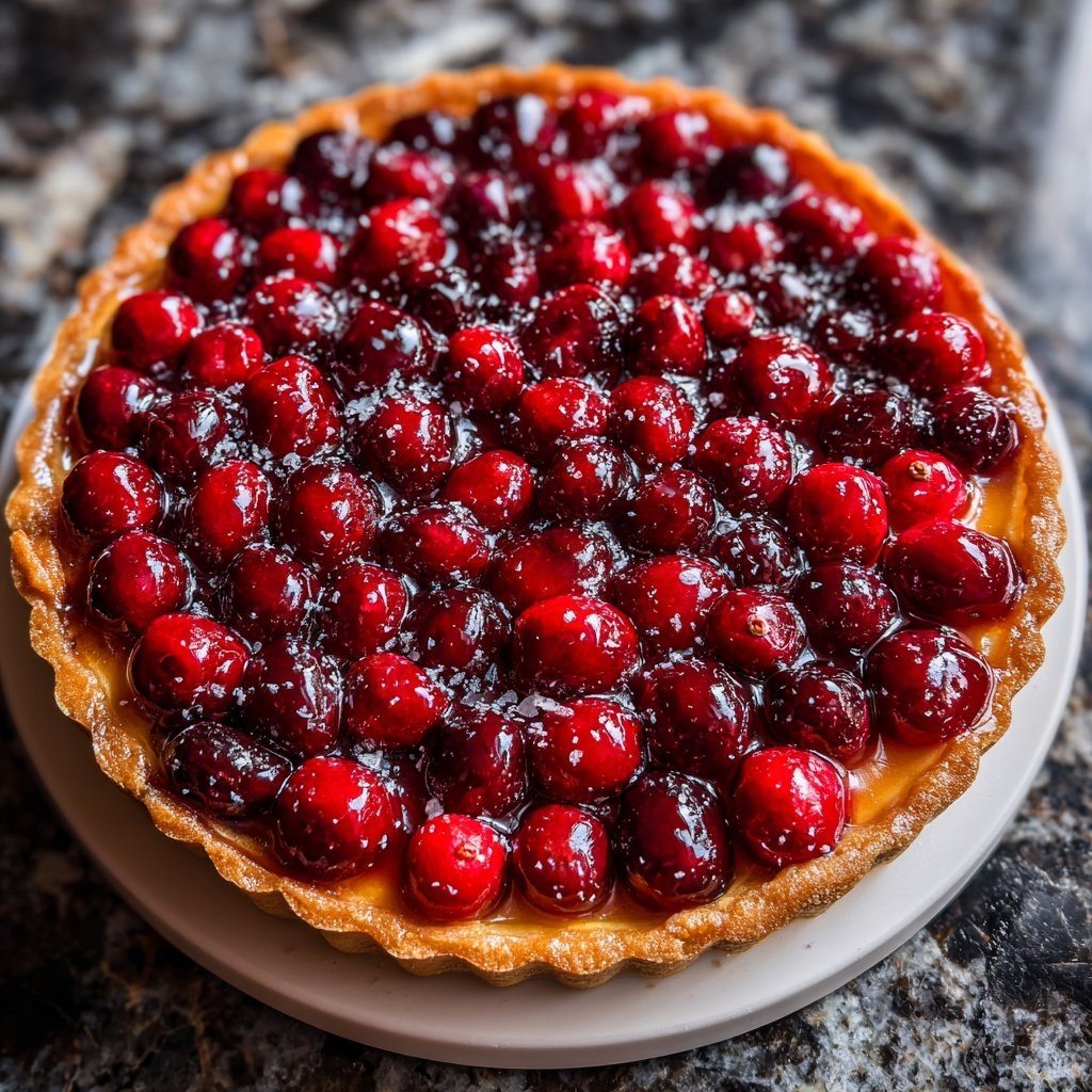 Cranberry Orange Tart with Glaze