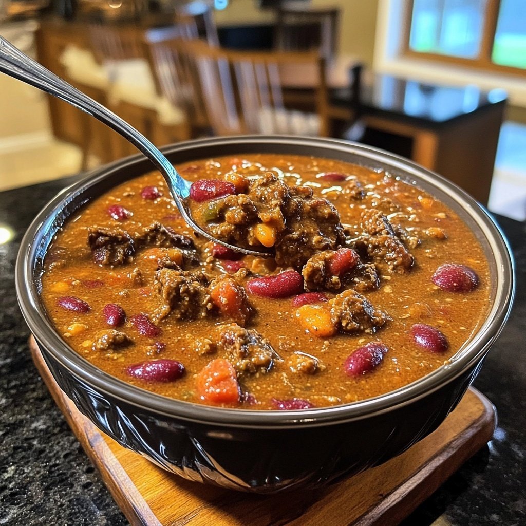 Chipotle Cheddar Beef Chili