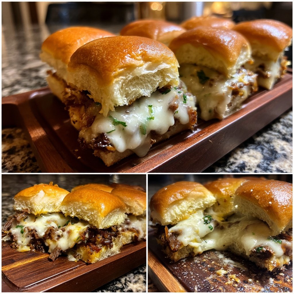Mini Philly Cheesesteak Sliders