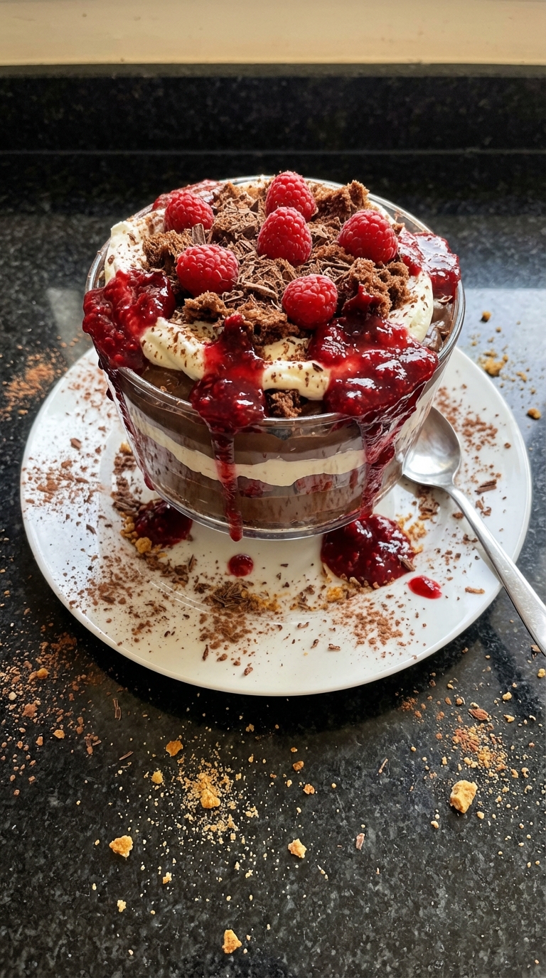 Dark Chocolate Raspberry Trifle