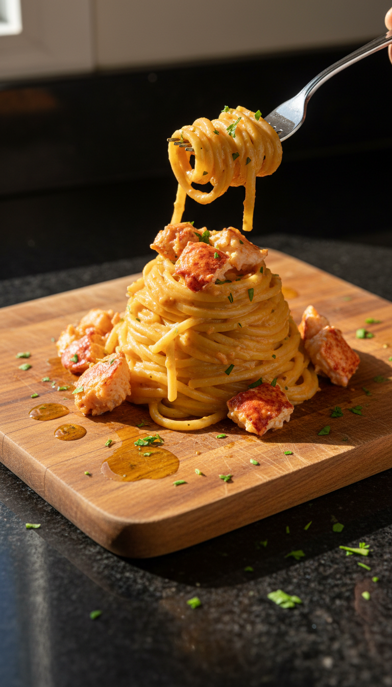 Creamy Lobster Bisque Pasta