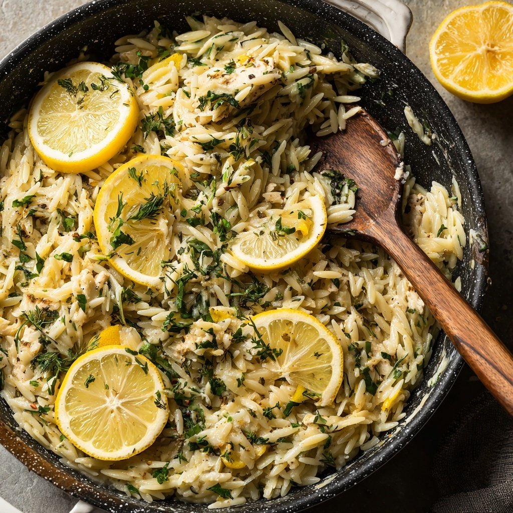 One-Pan Lemon Chicken Orzo