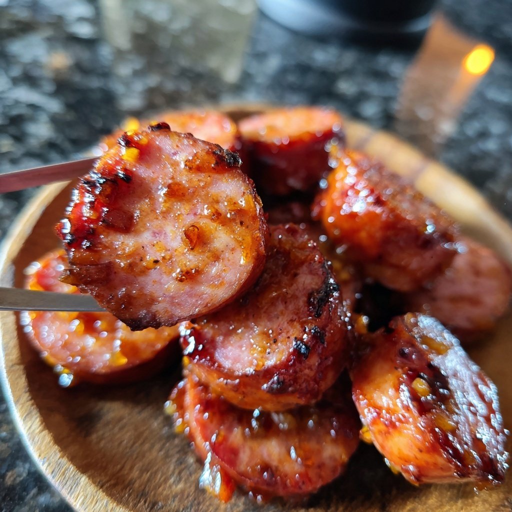 Apricot Kielbasa Slices Glaze