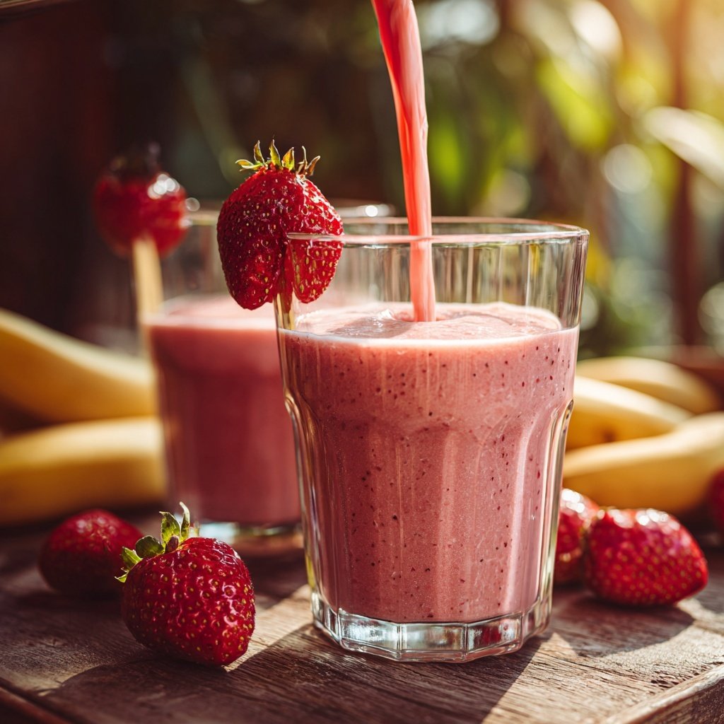 Strawberry Banana High-Protein Smoothie