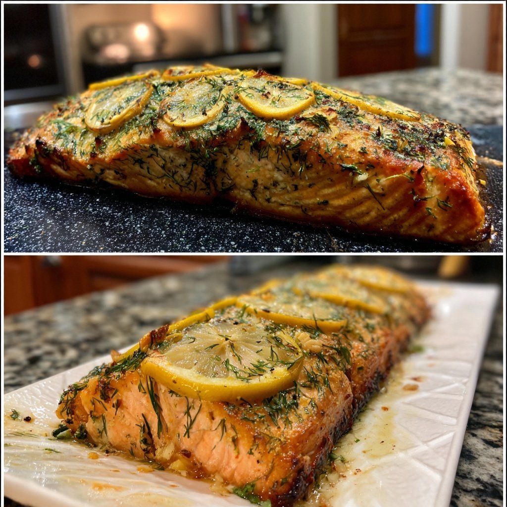 Mediterranean Herb Salmon Bake