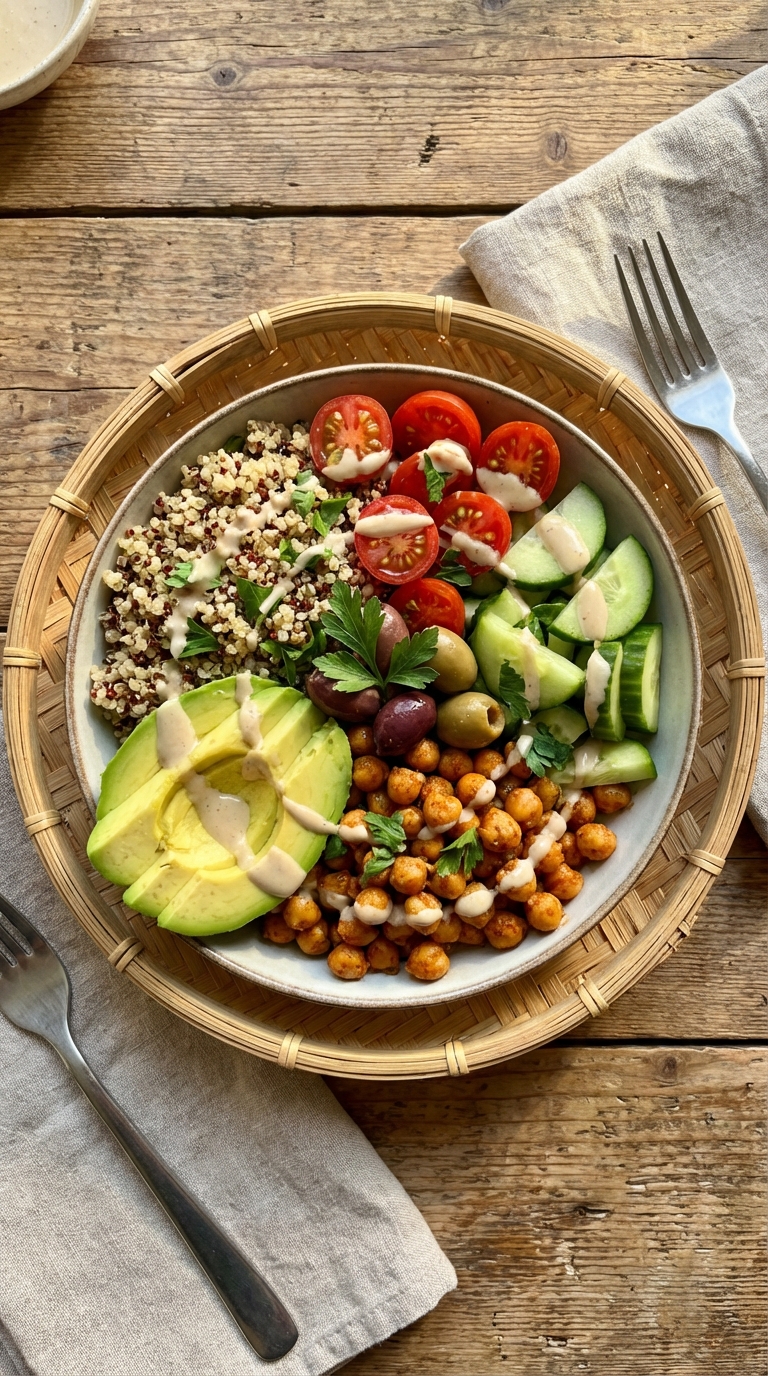 Vegan Mediterranean Buddha Bowl